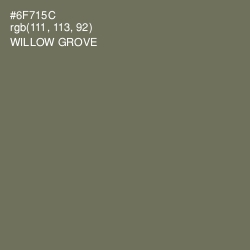 #6F715C - Willow Grove Color Image